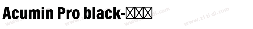 Acumin Pro black字体转换